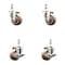 Service Caster 3 Inch 316SS High Temp Glass Filled Nylon 10mm Stem Caster Brakes SCC, 2PK SS316TS20S314-GFNSHT-M1015-2-TLB-2 - alternate 2